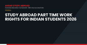 Study Abroad Part Time Work Rights for Indian Students 2026